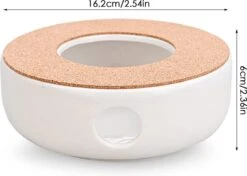 ConBlom Keramische Theepot, Warmer, Theewarmer, Koffiewarmer, Stoofje, Met Kurk-stoofje, Theepot Basis, Theefornuis, Melkwarmer Voor Thuis, Café, Theemelk (zonder Kaars En Theepot) -Keukengerei Winkel 1200x855