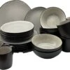 Serviesset 6 Personen - Evia Glacé - Lichgrijs / Zwart - 24-delig -Keukengerei Winkel 1200x880 3