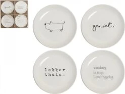 Gusta - Gebaksbordjes - ø 15 Cm - Set 4 Stuks - Porselein - Wit -Keukengerei Winkel 1200x906 17