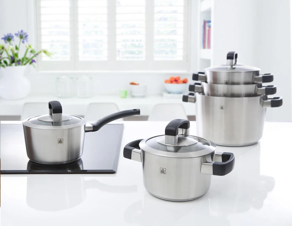 BK Conical Cool Glas Pannenset - 5-delig - Glazen Deksels - Geschikt Voor Alle Warmtebronnen 16 BK Conical Cool Glas Pannenset - 5-delig - Glazen Deksels - Geschikt Voor Alle Warmtebronnen - Afbeelding 14