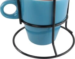 Orange85 Koffiekopjes - Met Houder - Set Van 6 - Gekleurd - 300 Ml - Keramiek -Keukengerei Winkel 1200x936