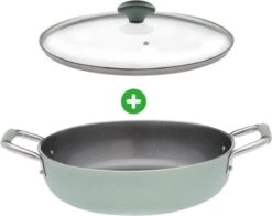 Primecook - Braadpan / Hapjespan Met Deksel - Ø 28 Cm - PFAS-vrij - Inductie - Ecoshield