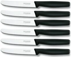 Victorinox Tafelmessen - 6-Delig - Zwart - Recht Heft -Keukengerei Winkel 1200x953