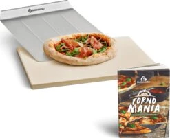 Burnhard Pizzasteen 38 X 30 X 1,5 Cm + Pizzaschep