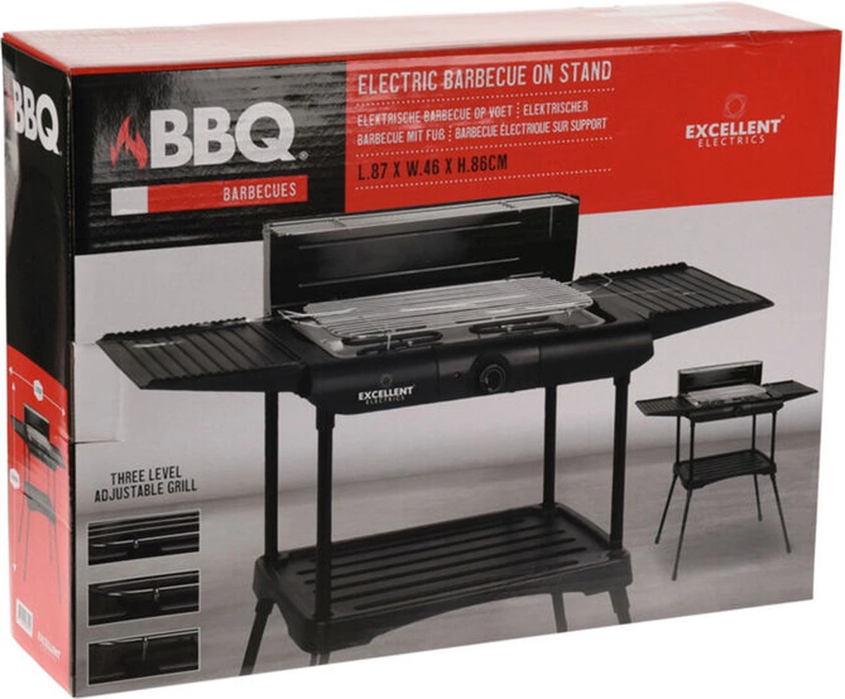 Excellent Electrics Elektrische Barbecue - Grilloppervlak (LxB) 36x24 Cm - 2000W - Zwart 5 Excellent Electrics Elektrische Barbecue - Grilloppervlak (LxB) 36x24 Cm - 2000W - Zwart - Afbeelding 3