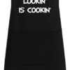Roly Keukenschort Mr. Good Lookin' Is Cookin' - One Size - Zwart - Vaderdag Cadeau - Papa Cadeau - Cadeau Voor Hem - Cadeau Voor Vader - Keukenschort Met Tekst -Keukengerei Winkel 438x1200
