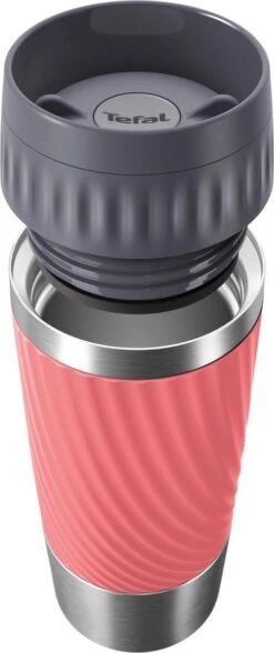 Tefal Travel Mug Easy Twist Thermobeker - Koraalrood - 0,36 Liter -Keukengerei Winkel 504x1200