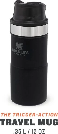Stanley Trigger-Action Travel Mug 0.47L - Thermosfles - Matt Black -Keukengerei Winkel 521x1200
