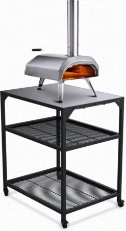 Ooni - Tafel - Medium - Pizza Tafel - 60x80x 90cm - RVS - Zwart -Keukengerei Winkel 654x1200 3