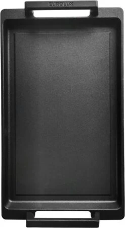 Eurolux Teppanyaki Plaat Met Grepen - 41 X 24 X 2.5 Cm - Zwart - Aluminium - Geschikt Voor Alle Warmtebronnen -Keukengerei Winkel 658x1200