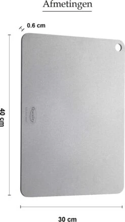 Pizzasteen Van Staal – Pizza Steen - Pizza En Brood Bakken - 40 X 30 X 0,6 Cm - Cadeau Voor Man - Kitchen Steel By Qwality -Keukengerei Winkel 677x1200