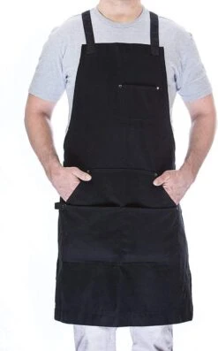 BBQ Schort - Professioneel - Schort - Zwart - Keukenschort - Kwaliteit - Garantie - 68 Cm X 86 Cm -Keukengerei Winkel 746x1200