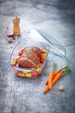 Pyrex - Essentials Schaal Rechthoek Met Deksel 6,5 Liter - Transparant -Keukengerei Winkel 800x1200 55