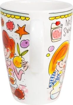 Blond Amsterdam Even Bijkletsen Beker XL 500 Ml - Mint Rand -Keukengerei Winkel 833x1200 1