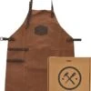 Old West BBQ Schort Barbecue Schort Leer - Cognac Bruin -Keukengerei Winkel 861x1200